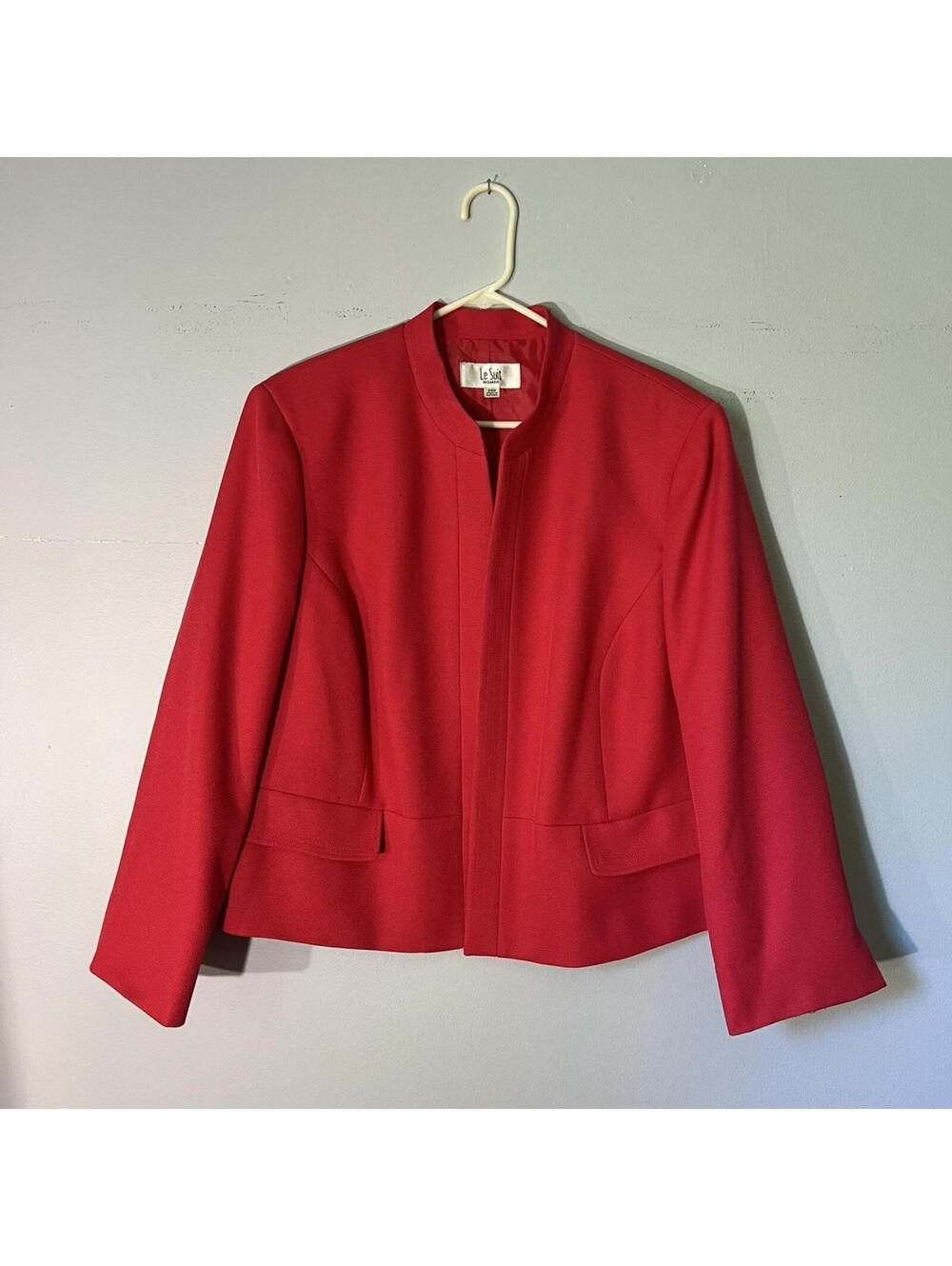 Le Suit Cherry Red Blazer